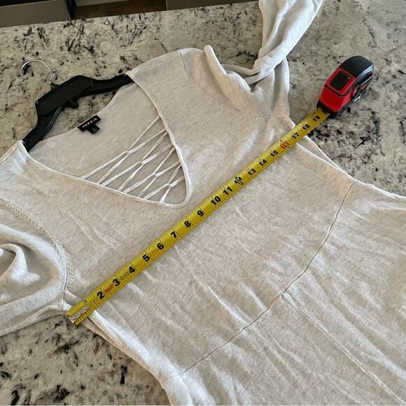 Torrid Oatmeal Heather Mini Sweater Cross Front Skater Dress Lace-Up Lattice - Picture 14 of 15